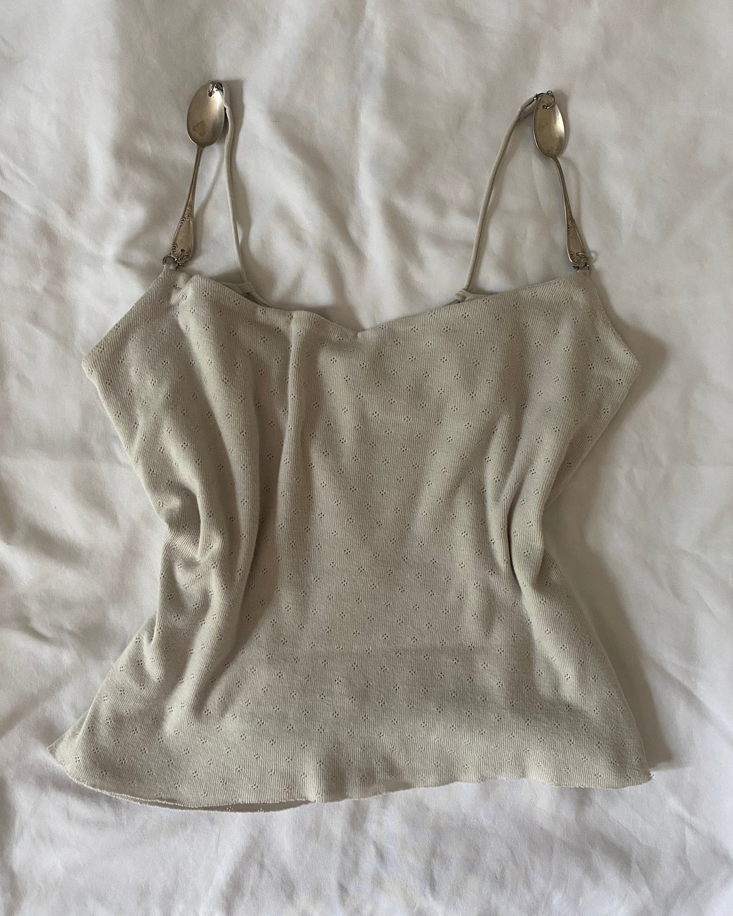 The Spoon Top (in Light Gray Pointelle)