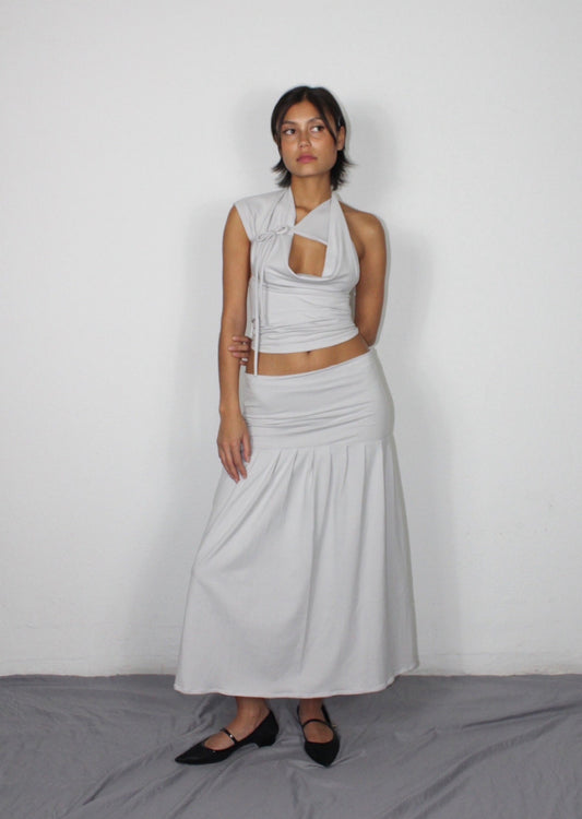 The Mevanou Skirt (In Light Gray)