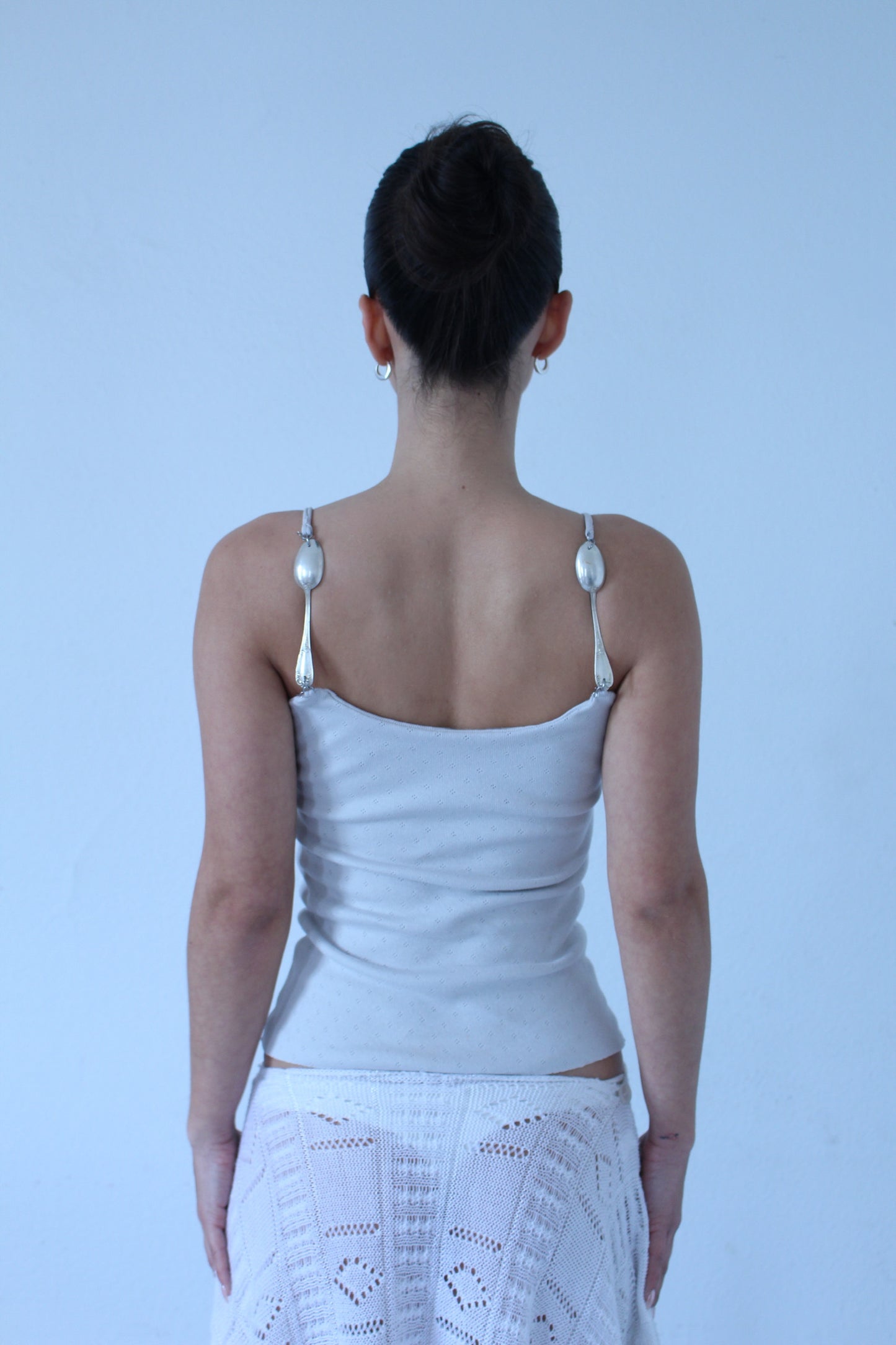 The Spoon Top (in Light Gray Pointelle)