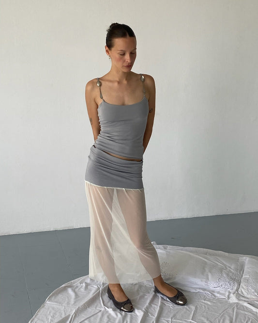 The Porcelain Skirt (in Medium Gray)