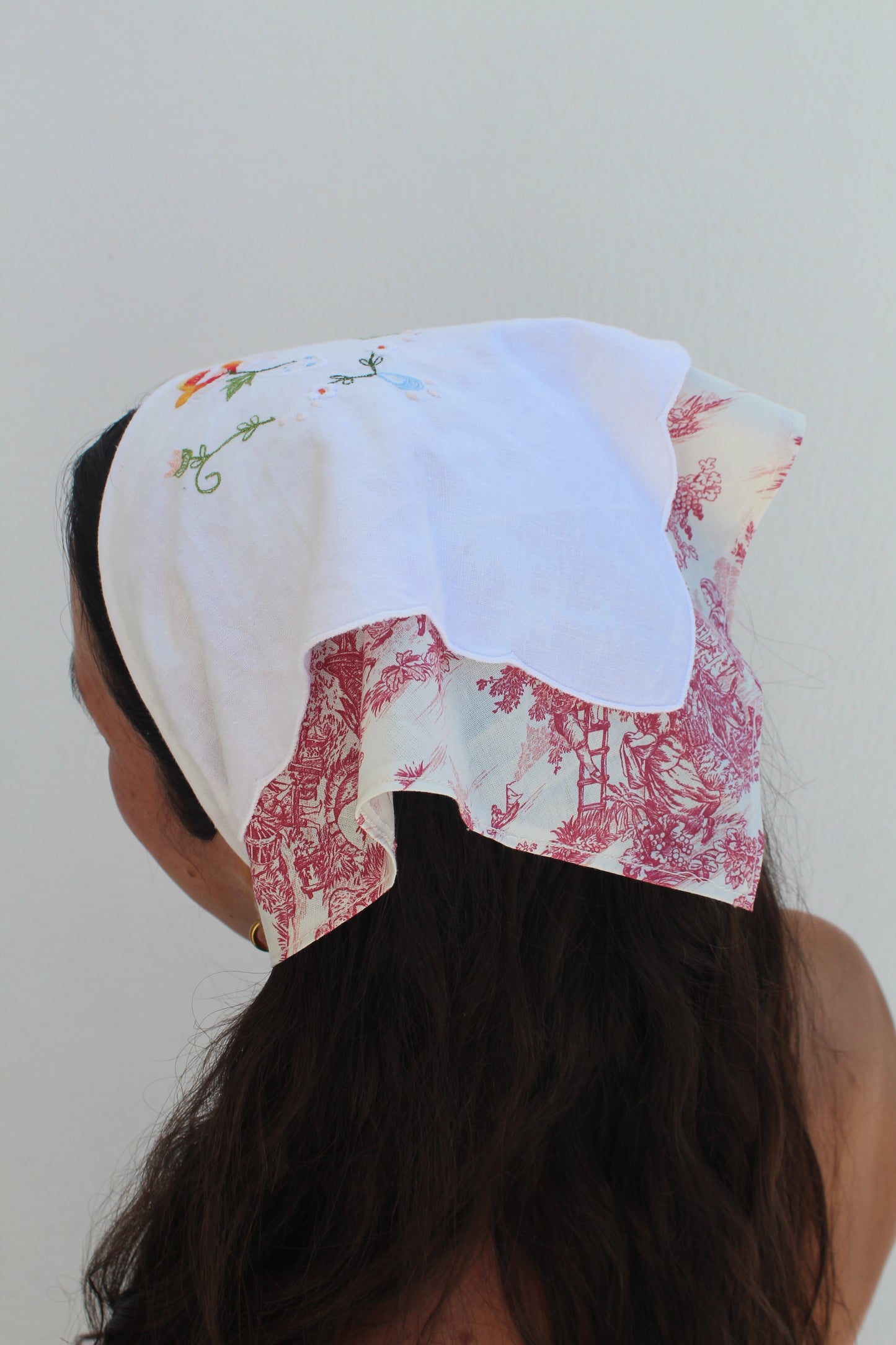 The Willow Headscarf (In Red Toile)