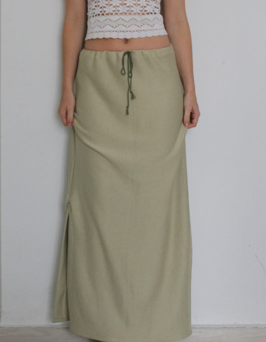 The Knit Skirt (In Sage Green)