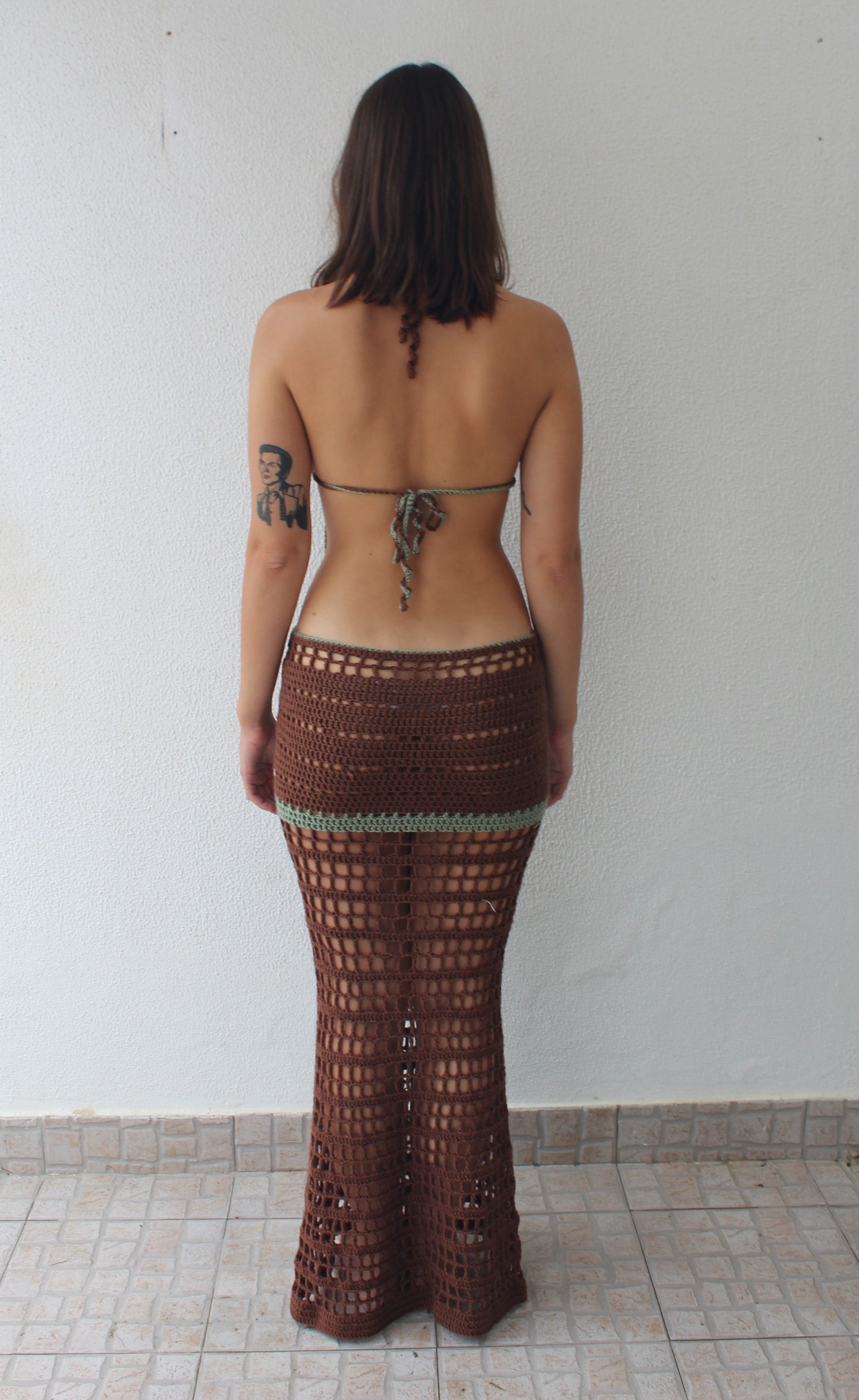 The Alegria Dress in brown (one of a kind)